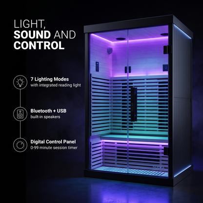 Solva Recovery Full-Spectrum Infrared Sauna 2-Person · Shared