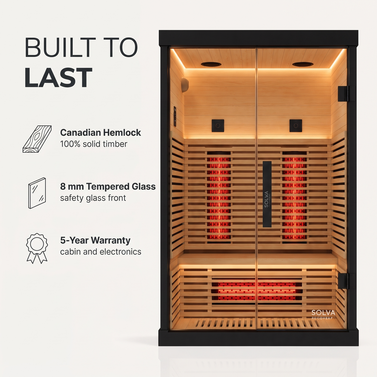 Solva Recovery Full-Spectrum Infrared Sauna 2-Person · Shared
