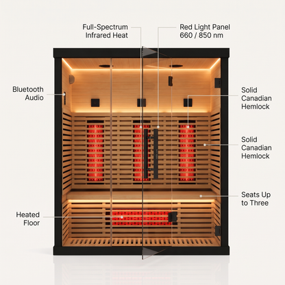 3-Person Infrared Sauna . Room