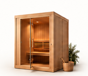Illustrative traditional sauna
